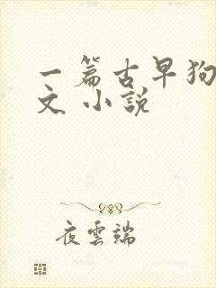 一篇古早狗血虐文 小说封面