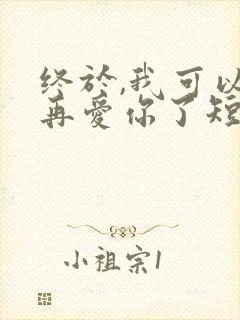 终于,我可以不再爱你了短剧免费观看封面