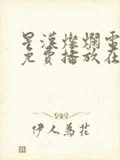 星汉灿烂电视剧免费播放在线观看封面