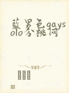 蓝男色gaysolo分桃网