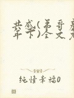 共感(弟哥产,年下)全文免费阅读笔趣