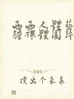 西西人体艺术大胆裸体图片封面