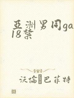 亚洲男同gay18禁