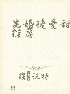 先婚后爱甜宠剧推荐封面