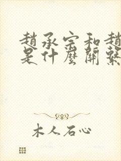 赵承宗和赵匡胤是什么关系封面