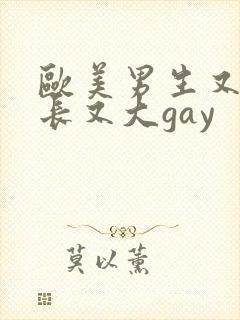 欧美男生又粗又长又大gay封面