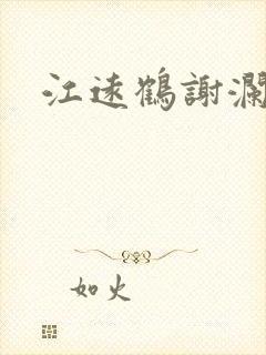 江远鹤谢澜小说
