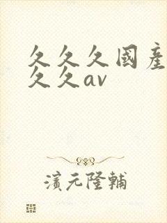 久久久国产精品久久av封面
