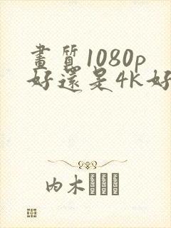 画质1080p好还是4k好