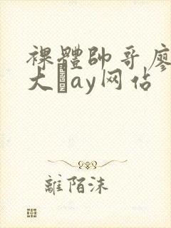 裸体帅哥廖承宇大舋ay网站