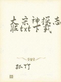 大宋神探志精校版txt下载
