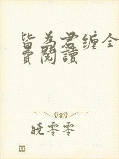 皆为君缠全文免费阅读封面