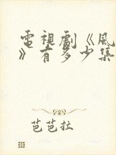 电视剧《风与潮》有多少集