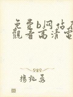 免费b网站在线观看高清电视剧封面