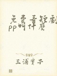 免费看短剧的app叫什么封面