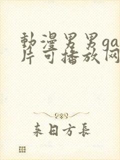 动漫男男gay片可播放网站