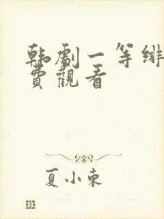 韩剧一等绯闻免费观看