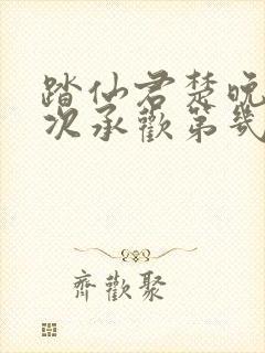 踏仙君楚晚宁初次承欢第几章