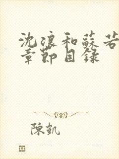 沈浪和苏若雪全章节目录
