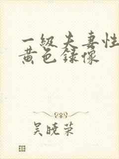 一级夫妻性生活黄色录像封面