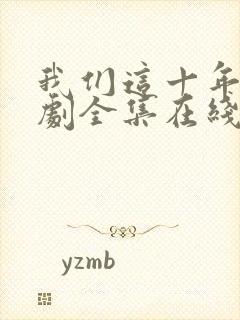 我们这十年电视剧全集在线观看免费