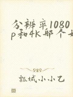 分辨率1080p和4k哪个好