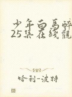 少年白马醉春风25集在线观看免费