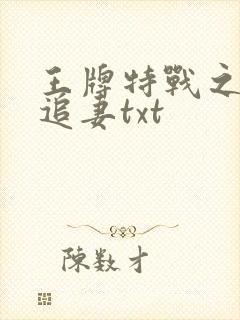 王牌特战之军少追妻txt封面