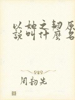 以她之韧原著小说叫什么名字封面