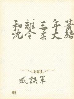 和离三年萧清濯沈令柔大结局