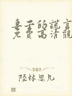 妻子的谎言短剧免费高清观看