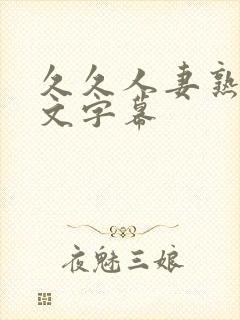 久久人妻熟女中文字幕