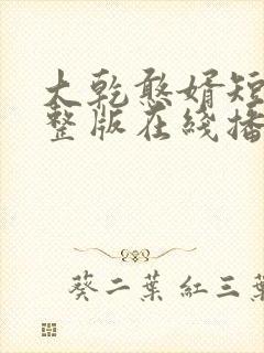 大乾憨婿短剧完整版在线播放