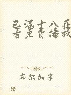 已满十八在线观看免费播放电视剧大封面