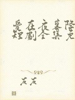 爱在夜幕降至时短剧全集免费