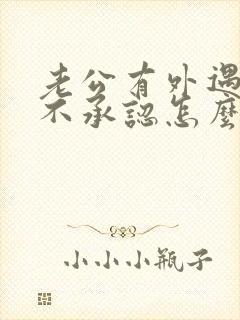 老公有外遇问他不承认怎么办封面