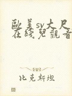 欧美sv大尺度在线儿观看封面