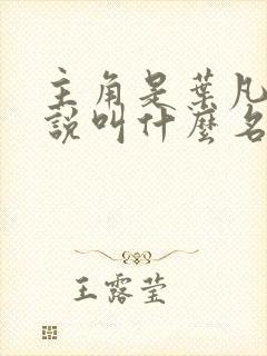 主角是叶凡的小说叫什么名字