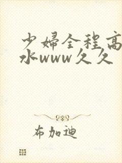 少妇全程高潮喷水www久久封面