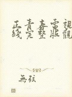 正青春电视剧在线完整版观看剧情