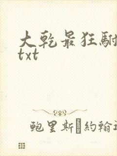大乾最狂驸马爷txt