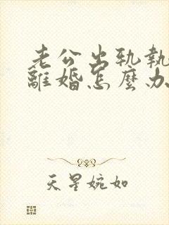 老公出轨执意要离婚怎么办