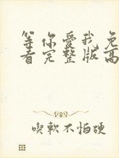等你爱我免费观看完整版高清封面
