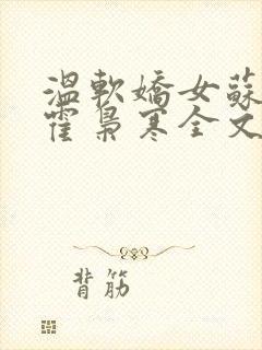 温软娇女苏婉,霍枭寒全文阅读封面