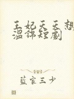 王妃天天想休夫温锦短剧