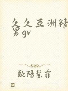 久久亚洲精品男男gv