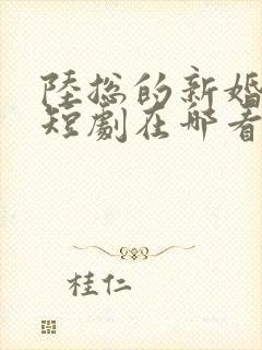 陆总的新婚哑妻短剧在哪看