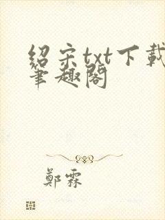 绍宋txt下载笔趣阁