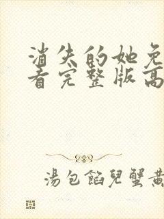 消失的她免费观看完整版高清封面