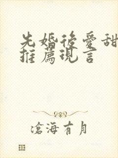 先婚后爱甜宠文推荐现言